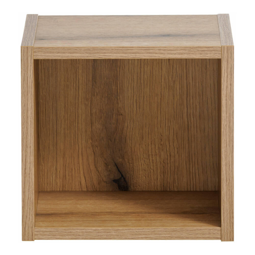 BADEZIMMERREGAL Skelbolu - Eichefarben, Holzwerkstoff (27/25/21cm) - [en.casa]