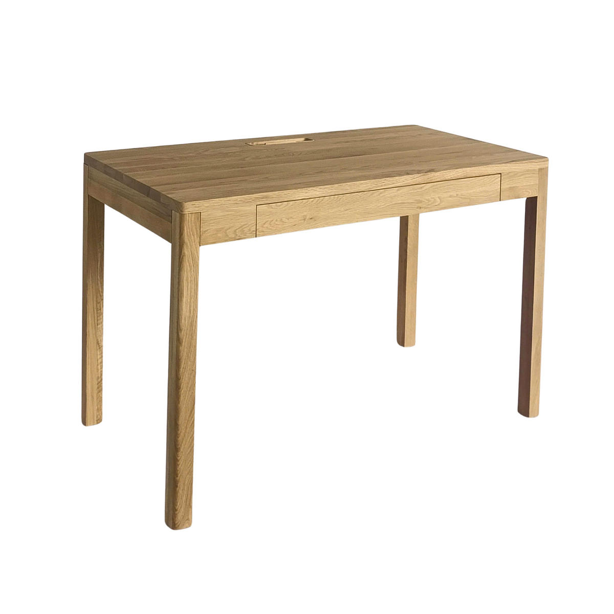 SCHREIBTISCH Franz, Natur Massiveiche - Beige, Holz (65/120/75cm) - WOODEK