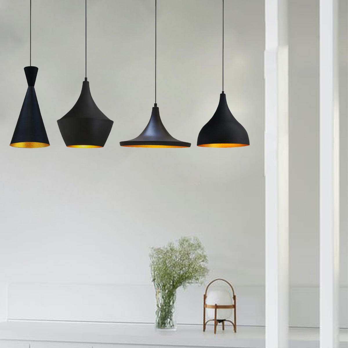 PENDELLEUCHTE Magna Vintage - Schwarz, Metall (115/31/156cm) - Bamyum