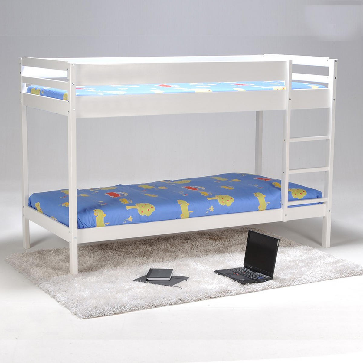 ETAGENBETT BRICE mit Lattenrosten / Etagenbett 90x190 - Weiß - Weiß, Holz (90/190cm) - Weber Industries