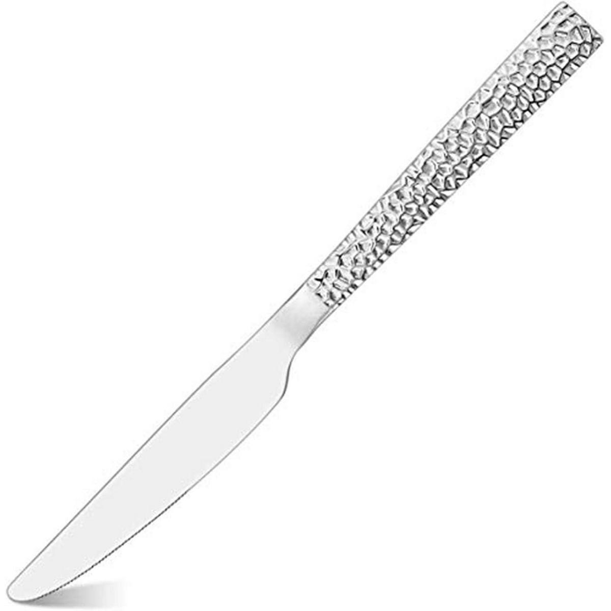 BESTECKSET 30-teiliges Set Edelstahl Hammergriff Hochglanzpoliert Spülmaschinenfest - Silberfarben, Metall