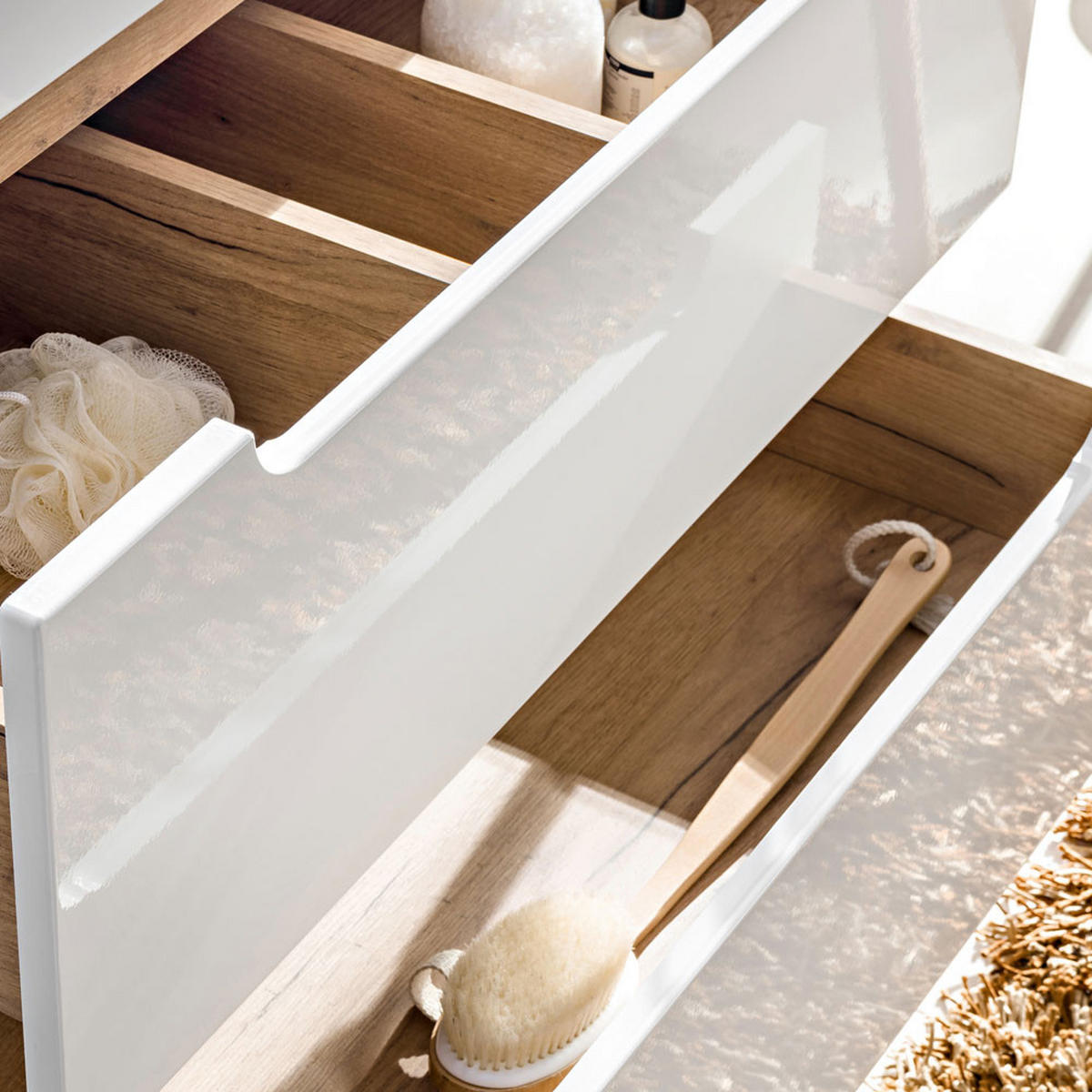 WASCHTISCH Luton-56 - Weiß, Holzwerkstoff (61/63/46cm) - Lomado