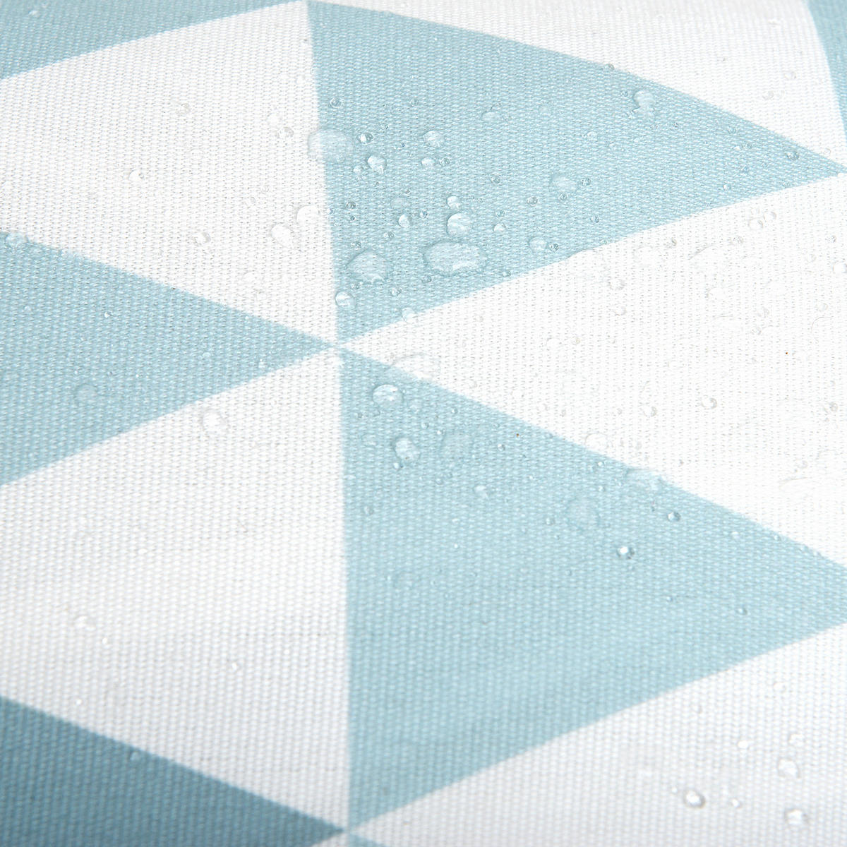 GARTENKISSEN 2er-Set Dreiecke blau/weiss 40/70 cm Trifos - Hellblau, Textil (40/70cm) - Beliani