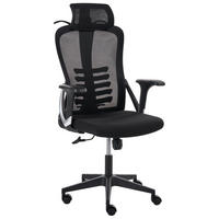BÜROSTUHL Schwarz Ergonox - Schwarz, Textil (60/119/70cm) - Beliani