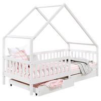 HAUSBETT ALVA 90X200 CM - Weiß, Holz (96/168/206cm) - IDIMEX