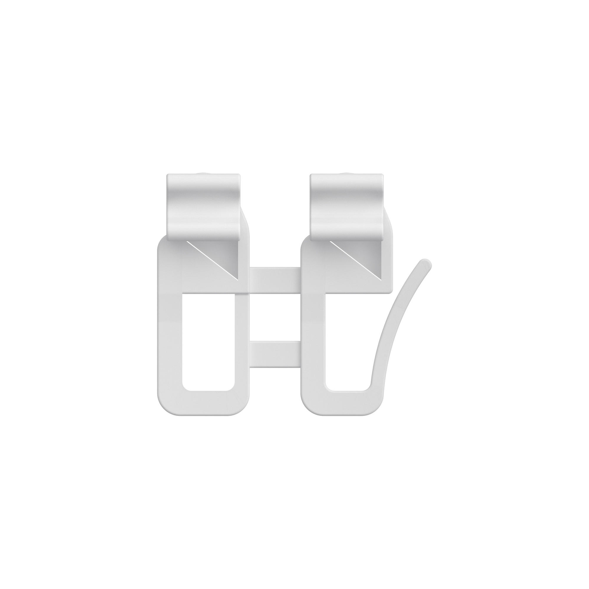 SCHLEUDERWAGEN MIT FALTENGLEITER für Innenläufe / Gardinenschienen mit Nutbreite 5,4 bis 6 mm, Packung 4 Stück - Weiß, Kunststoff (2.4/2.7/1cm) - INTERDECO