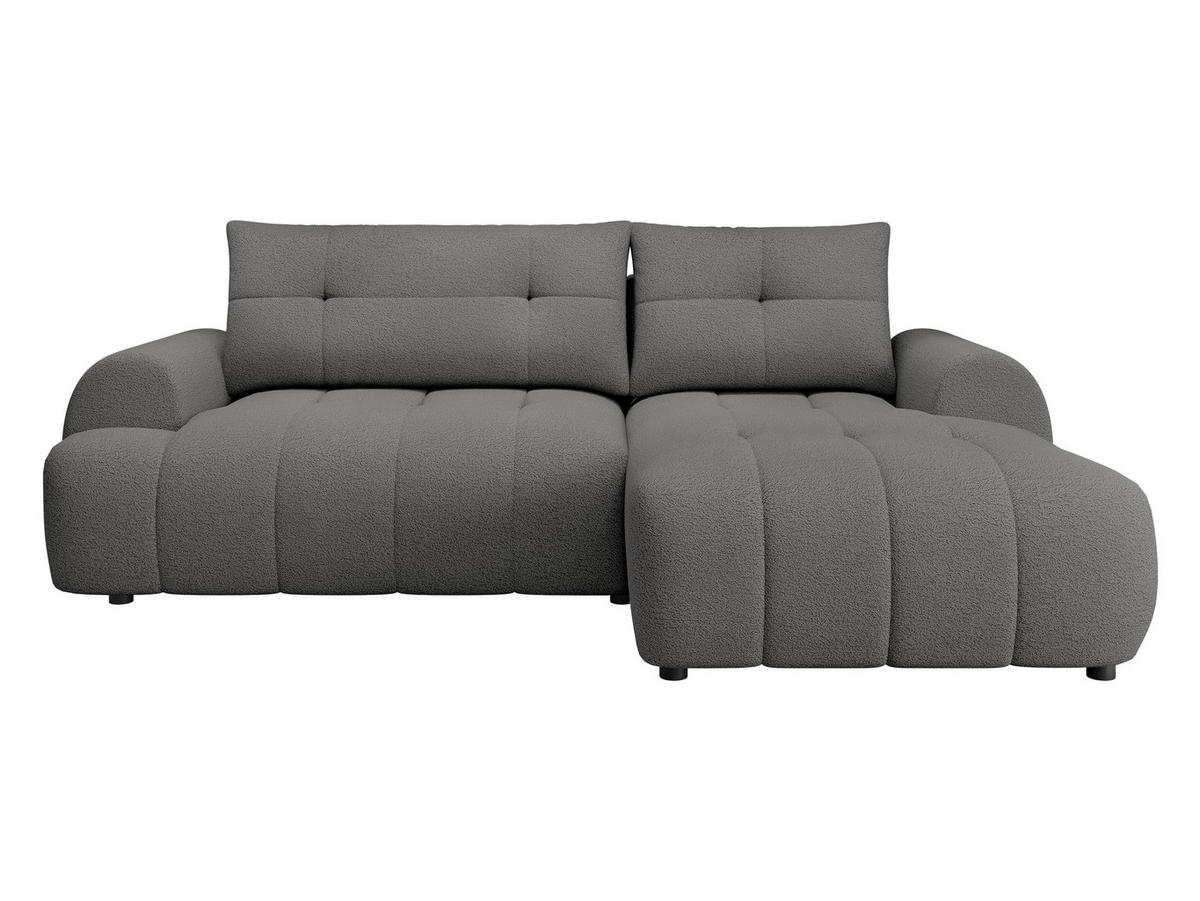 ECKSOFA Fiorano, Seite: Rechts - Schwarz/Grau, Holz/Kunststoff (265/177cm) - MIRJAN24