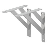 REGALHALTERUNGEN - Silberfarben, Metall (24/3/24cm) - ML-DESIGN