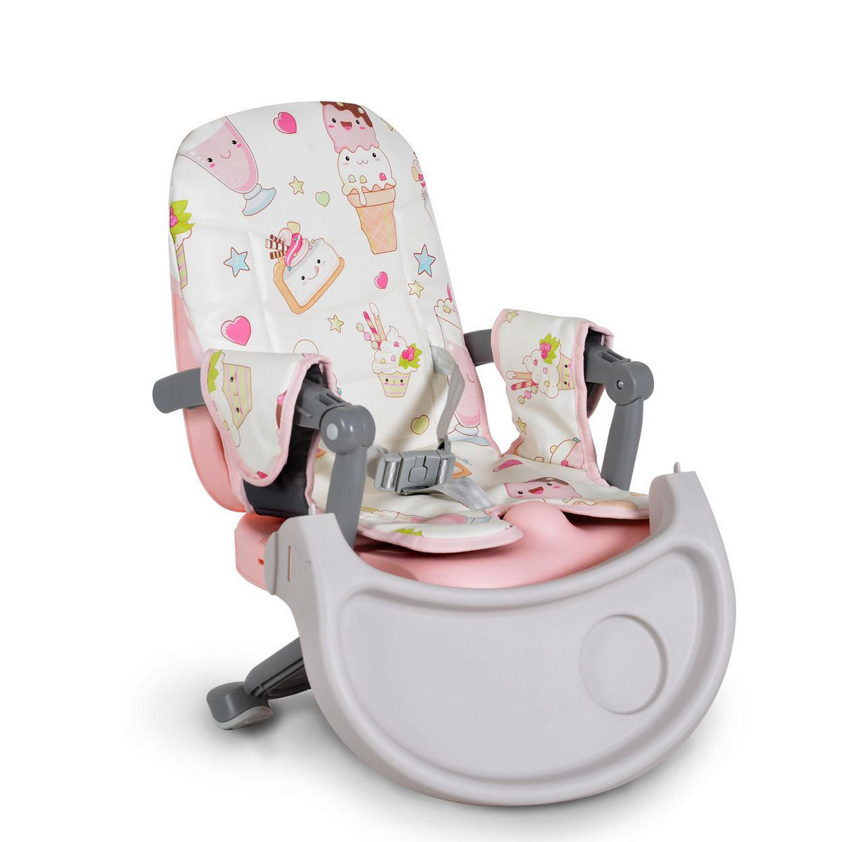 KINDERSTUHL Kiwi rosa Kuchen Kinder Stuhl-, Sitzerhöhung, Boostersitz, Tisch, klappbar - Rosa, Kunststoff (35/50/30cm) - Moni