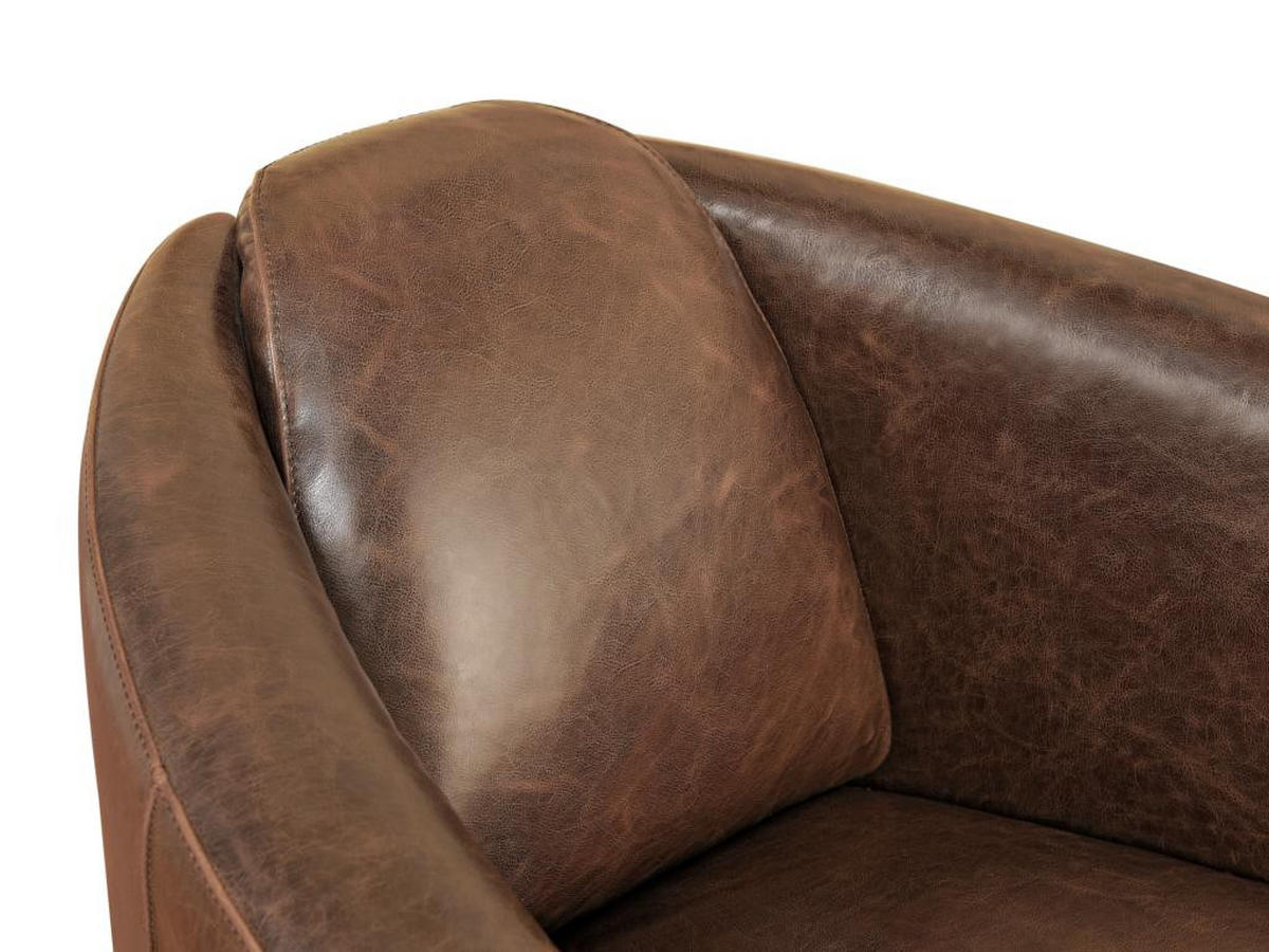 CLUBSESSEL Leder - Vintage Leder - FLORENTIN - Braun, Leder (85.5/73/78.5cm) - Vente-Unique