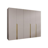 DREHTÜRENSCHRANK Mila I 250 - Kaschmir/Goldfarben, Holzwerkstoff/Kunststoff (250/202/52cm) - MIRJAN24