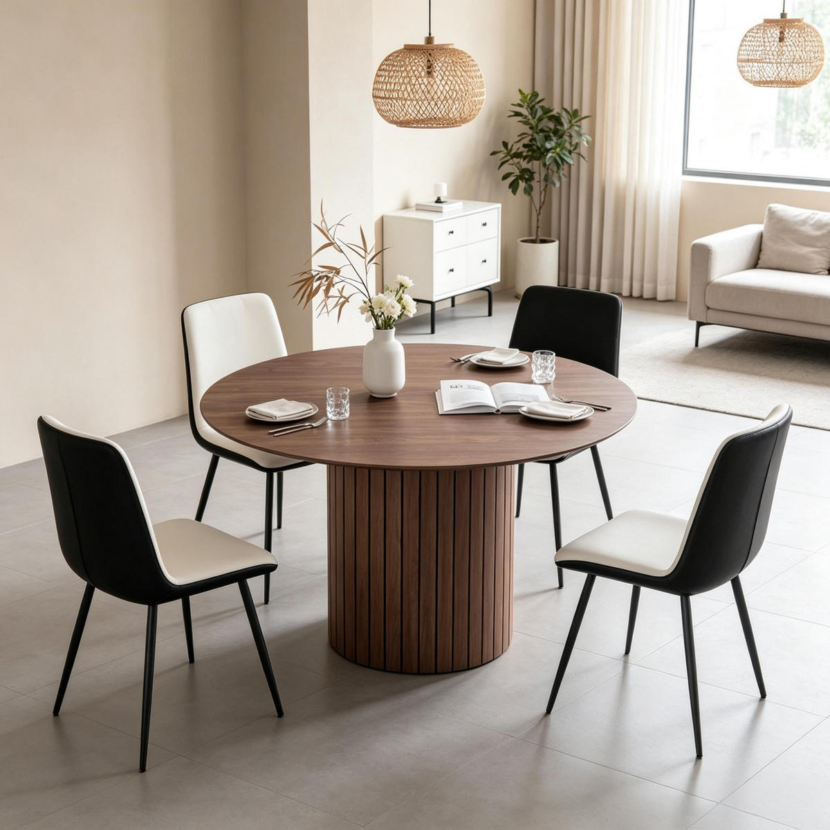 ESSTISCH 120/120/76 cm, Dunkelbraun - Dunkelbraun, Holz (120/120/76cm)