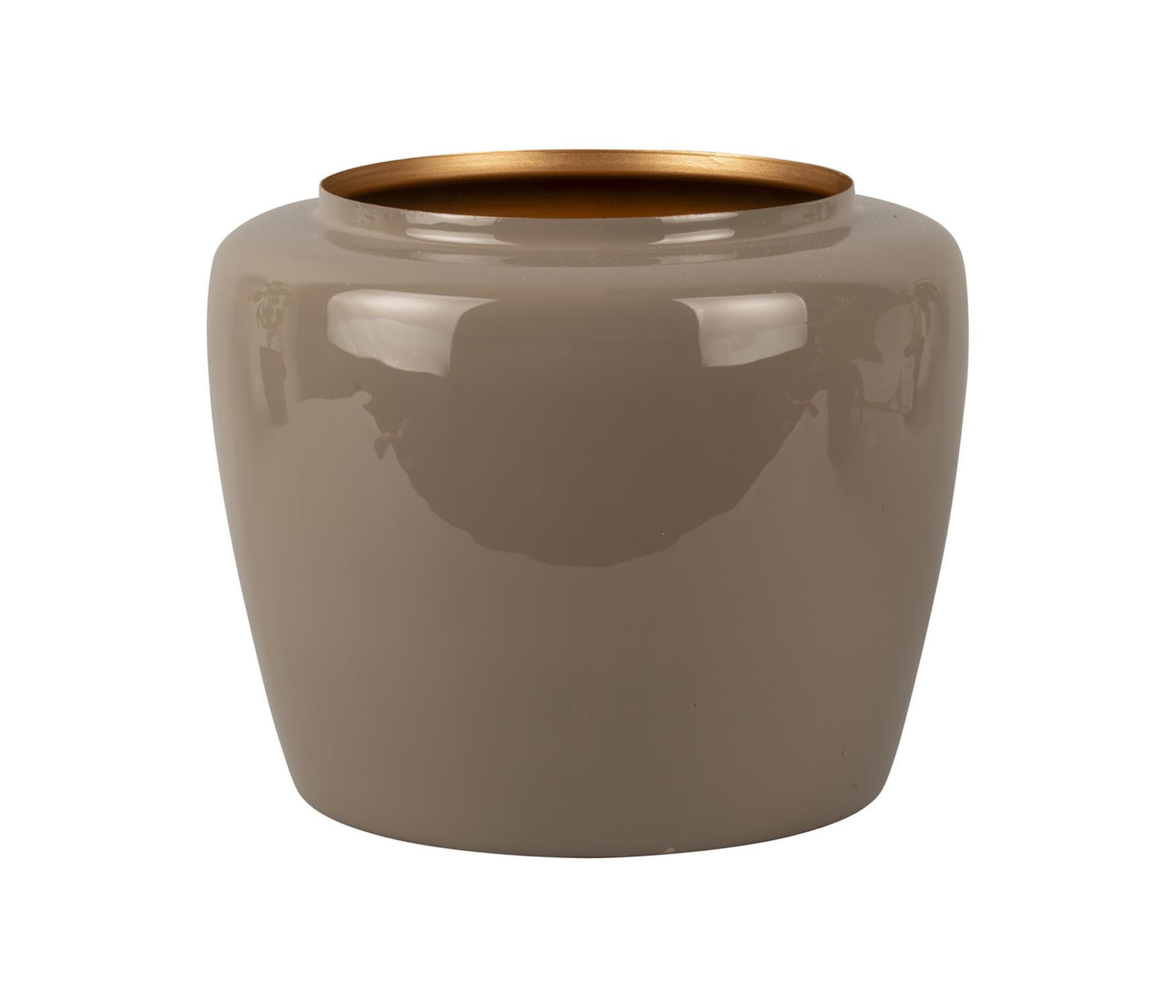 BLUMENTOPF Grand Grau 25/25/20 cm - Grau, Metall (25/20/25cm) - Present Time