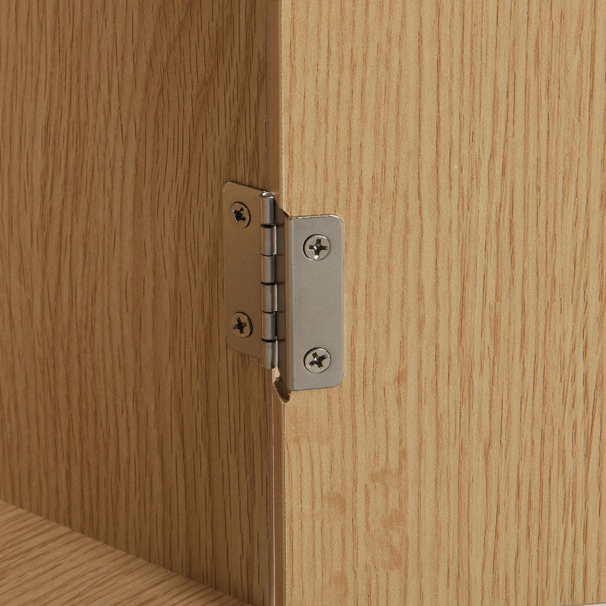 SCHUHSCHRANK aus MDF 90x125x17cm in Natur mit 3 Klapptüren & Schublade - Naturfarben, Holzwerkstoff (90/125/17cm) - Modfu