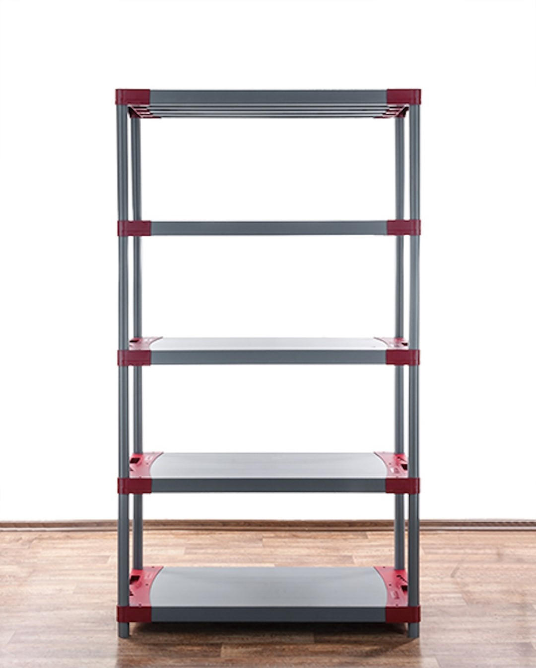 KUNSTSTOFFREGAL GREY BEAR Tall 180x80x46cm Fachlast 120kg Grau-Rot - Rot, Kunststoff (80/180/46cm) - PROREGAL
