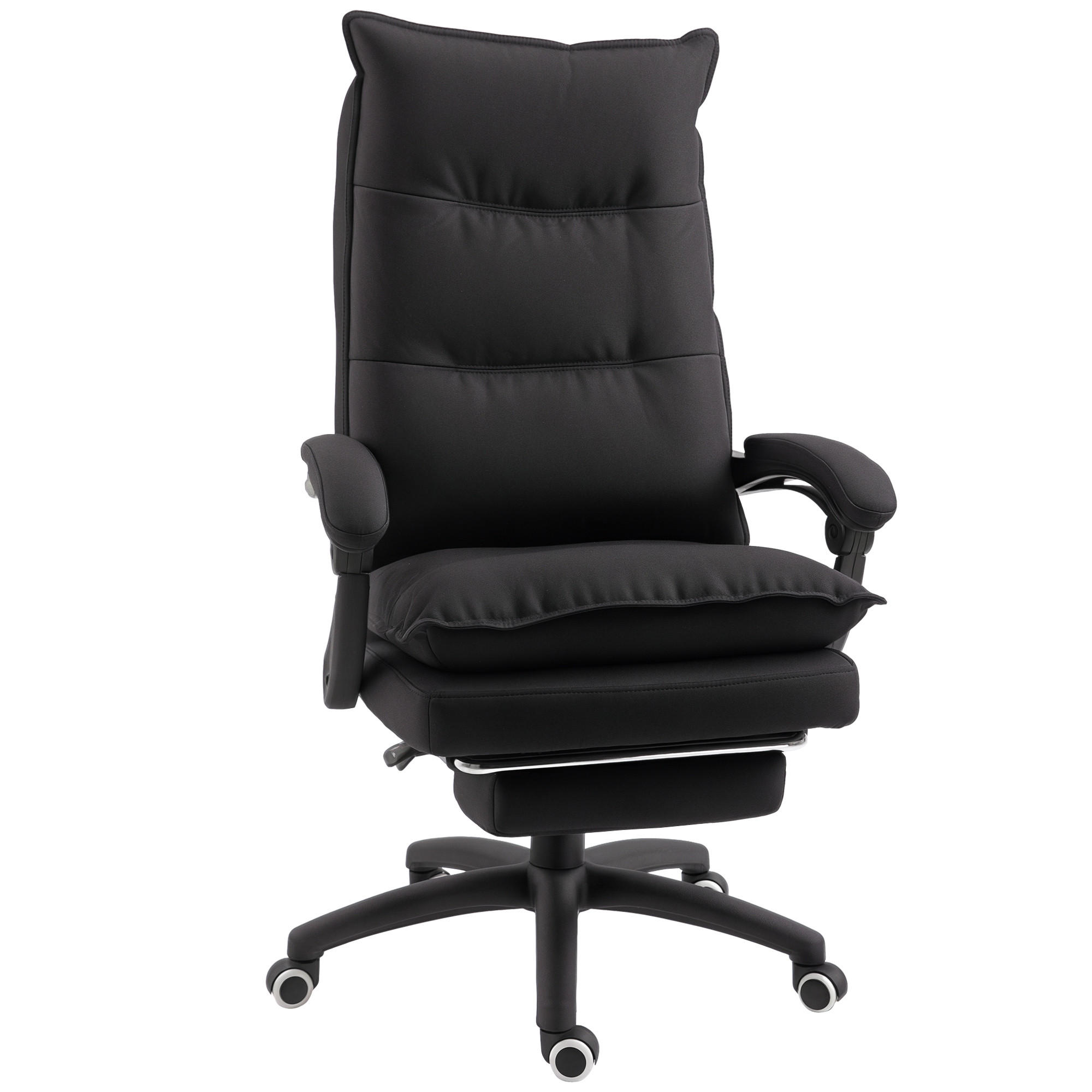 BÜROSTUHL mit Massagefunktion, Ergonomischer Schreibtischstuhl, Schwarz - Schwarz, Kunststoff (62/130/70cm) - Vinsetto