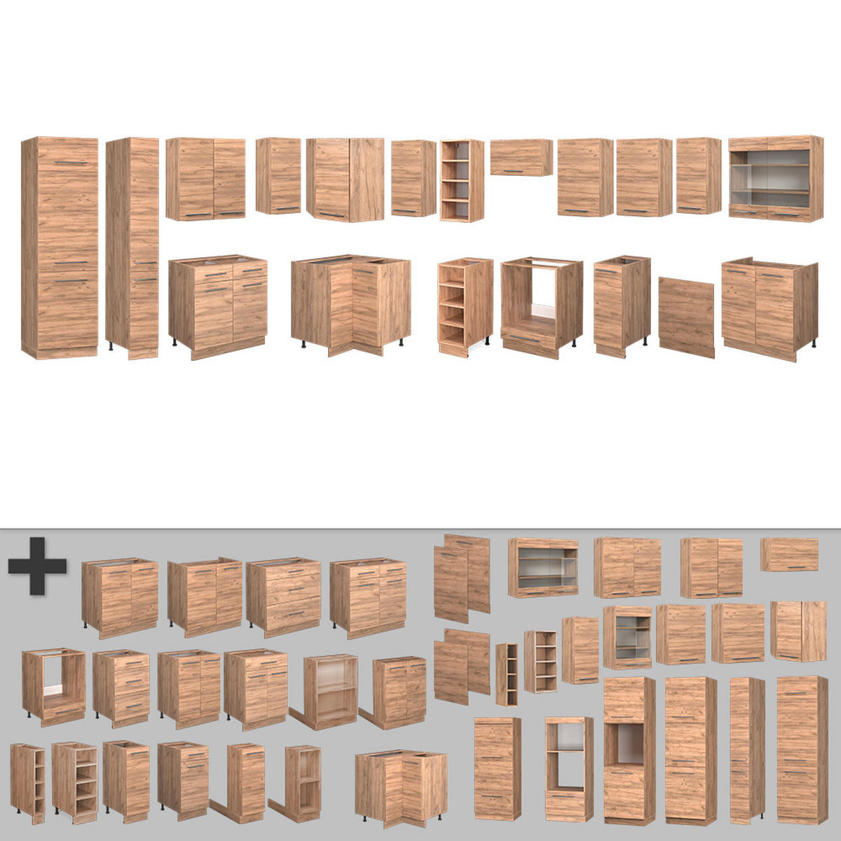 Honigeiche, Holzwerkstoff (347/81.6/60cm) - Vicco