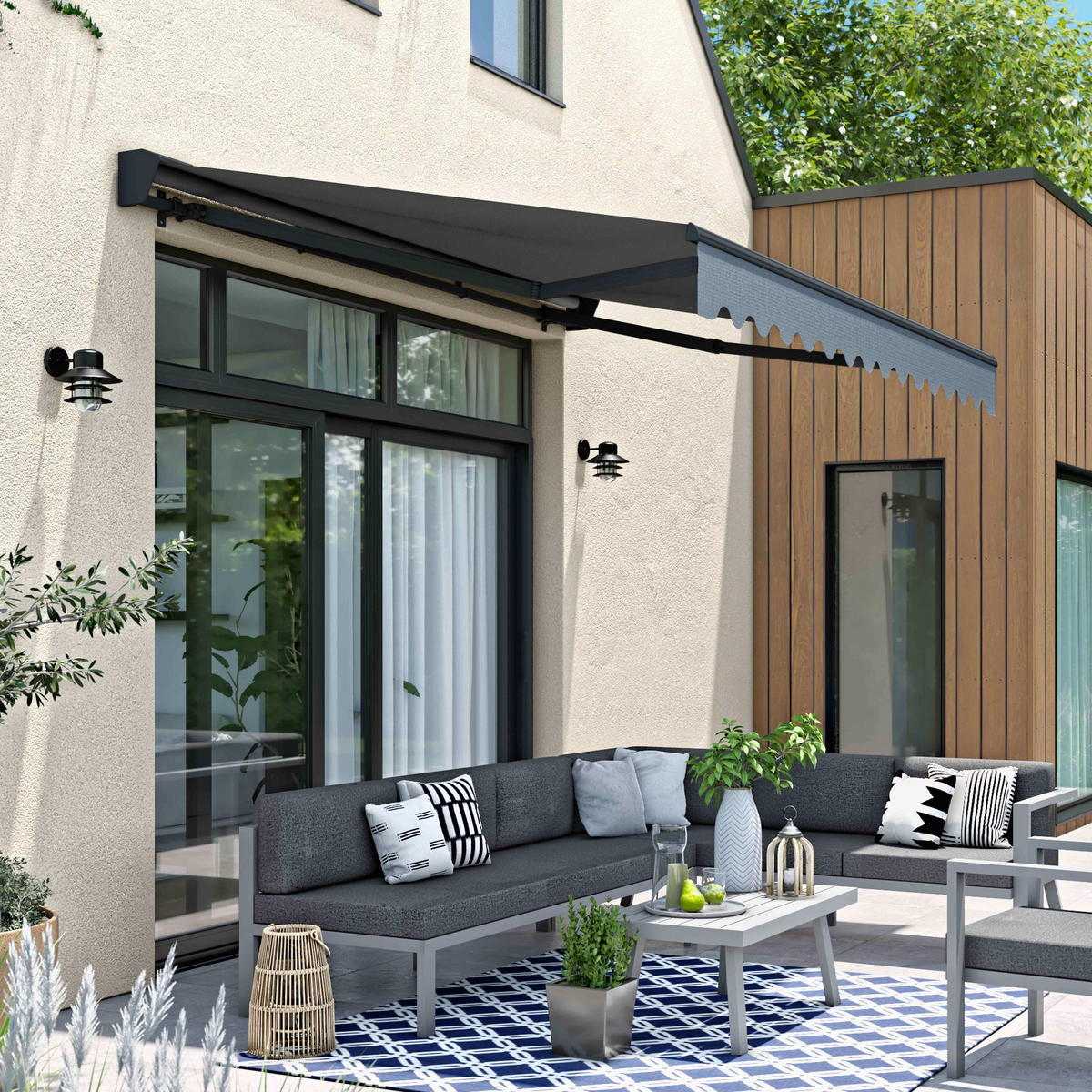 MARKISE, Grau - Grau, Metall (250/1/300cm) - Oviala