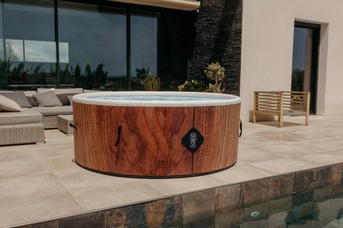 POOL Bora Bora – 180 cm Durchmesser – 1200 Liter – Holzoptik - Braun, Kunststoff (180/70/70cm) - COCO SPA