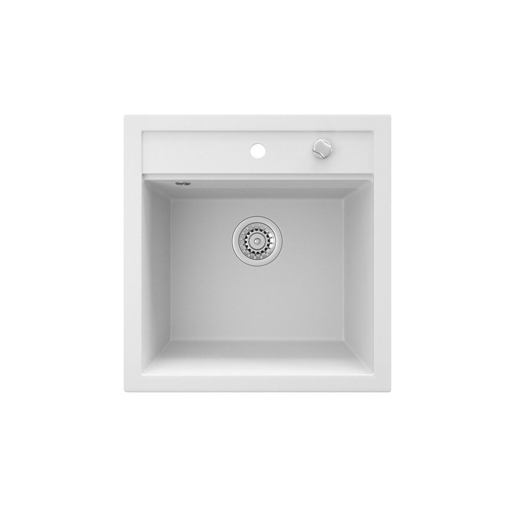 SPÜLBECKEN Tesa Weiß 49 x 51 cm - Weiß, Keramik (49/20/51cm) - Bergstroem