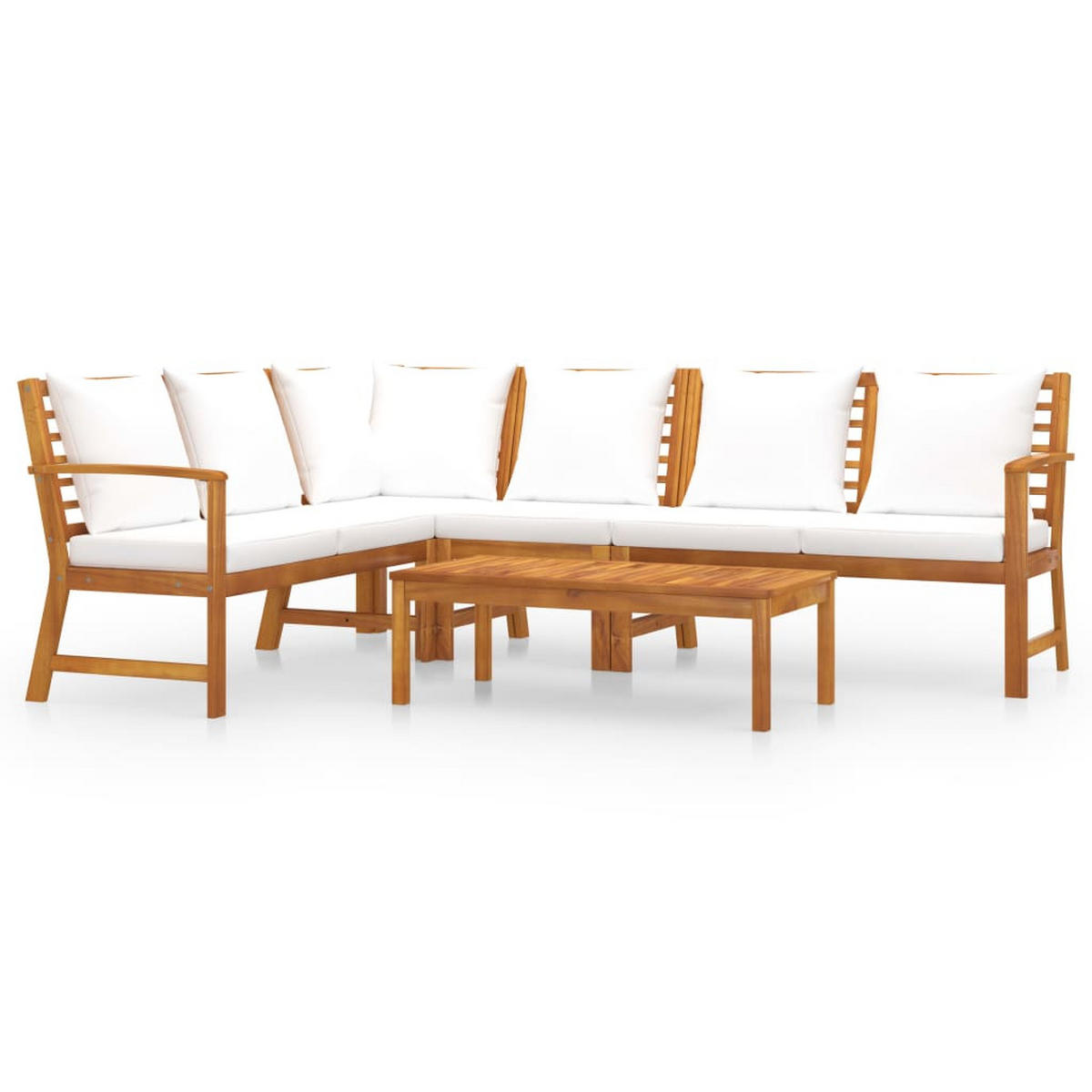 GARTENSET Reidy 5-teilig - Creme, Holzwerkstoff - Nettlife