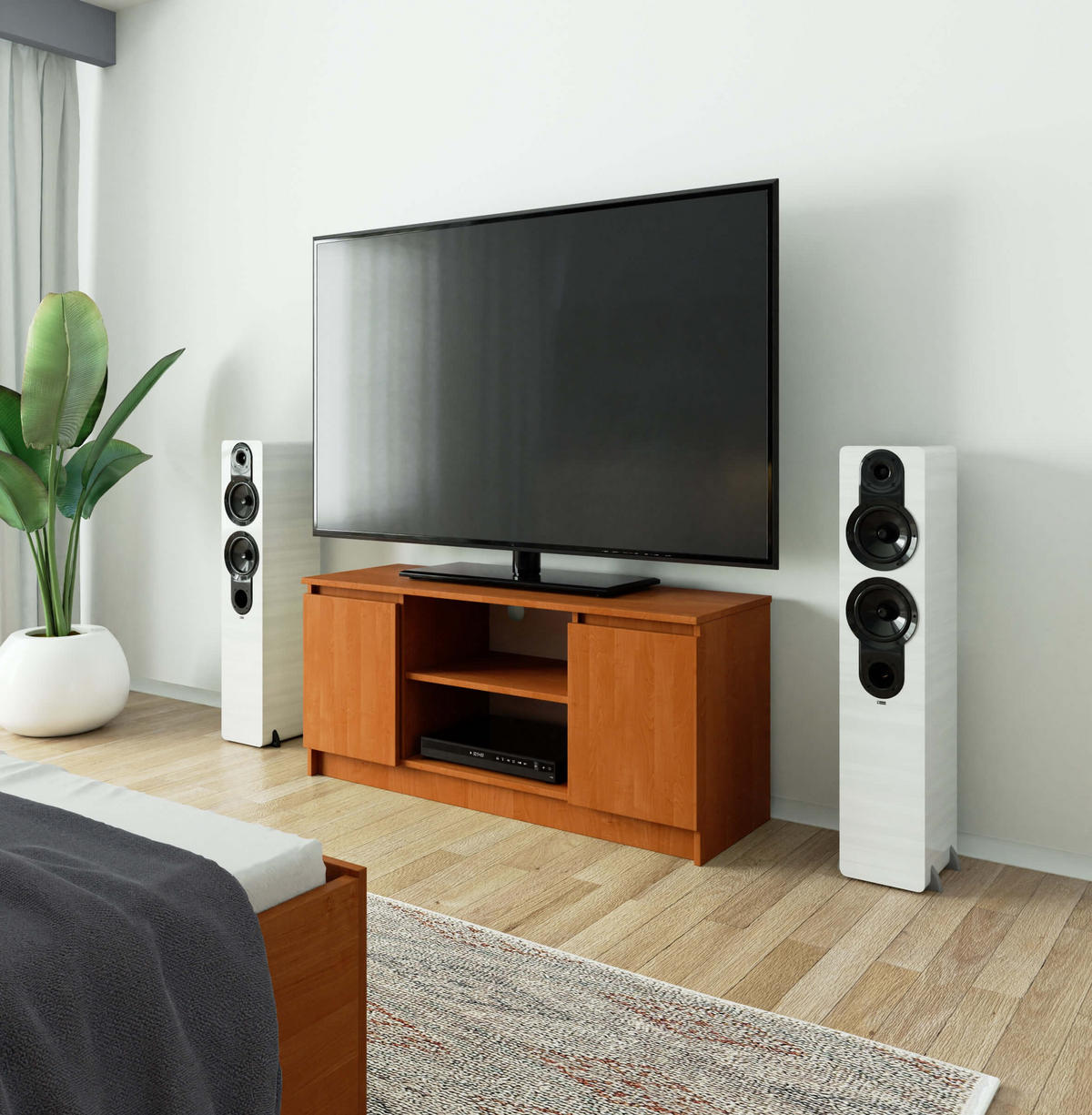 TV-ELEMENT Erlefarben 120x40x55 cm - Erlefarben, Holzwerkstoff (120/55/40cm) - Akord