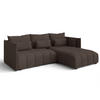 ECKSOFA L Form Cosmova Braun 245/182/83 cm mit Schlaffunktion - Schwarz/Braun, Kunststoff/Textil (245/182cm) - AX Living