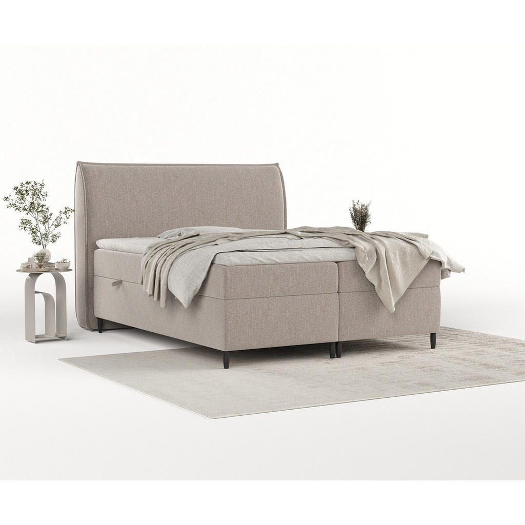 Thumbnail - Maison de Reve Boxbett, Hellbraun, Textil, Buche, Kiefer, H4, Höhe ca. 19 cm, 200x200 cm, Oeko-Tex® Standard 100, FSC 10...
