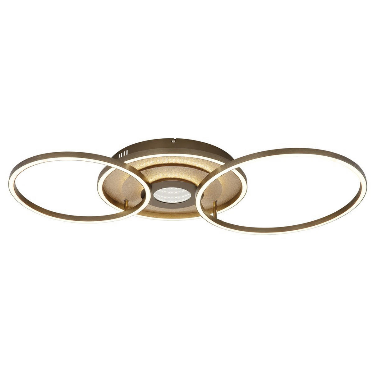 DECKENLEUCHTE MILES METALL CHAMPAGNER MATT LED - Champagner, Metall (99.2/57/11.5cm) - Globo Lighting