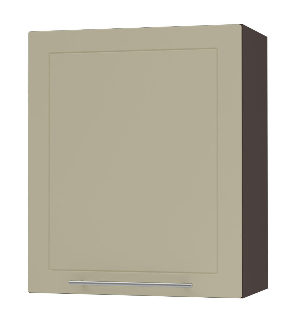 Feldmann-Wohnen Küchenhängeschrank Creme, Dunkelgrau 60x72x32.5 cm