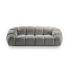 SOFA Diana aus Strukturierter Samt hellgrau 3 Sitzplätze - Hellgrau, Textil (114/72/234cm) - Micadoni
