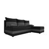ECKSOFA HEWLET L Sawana 14+05 Rechts mit Schlaffunktion - Dunkelgrau, Textil (200/140cm) - Bedante