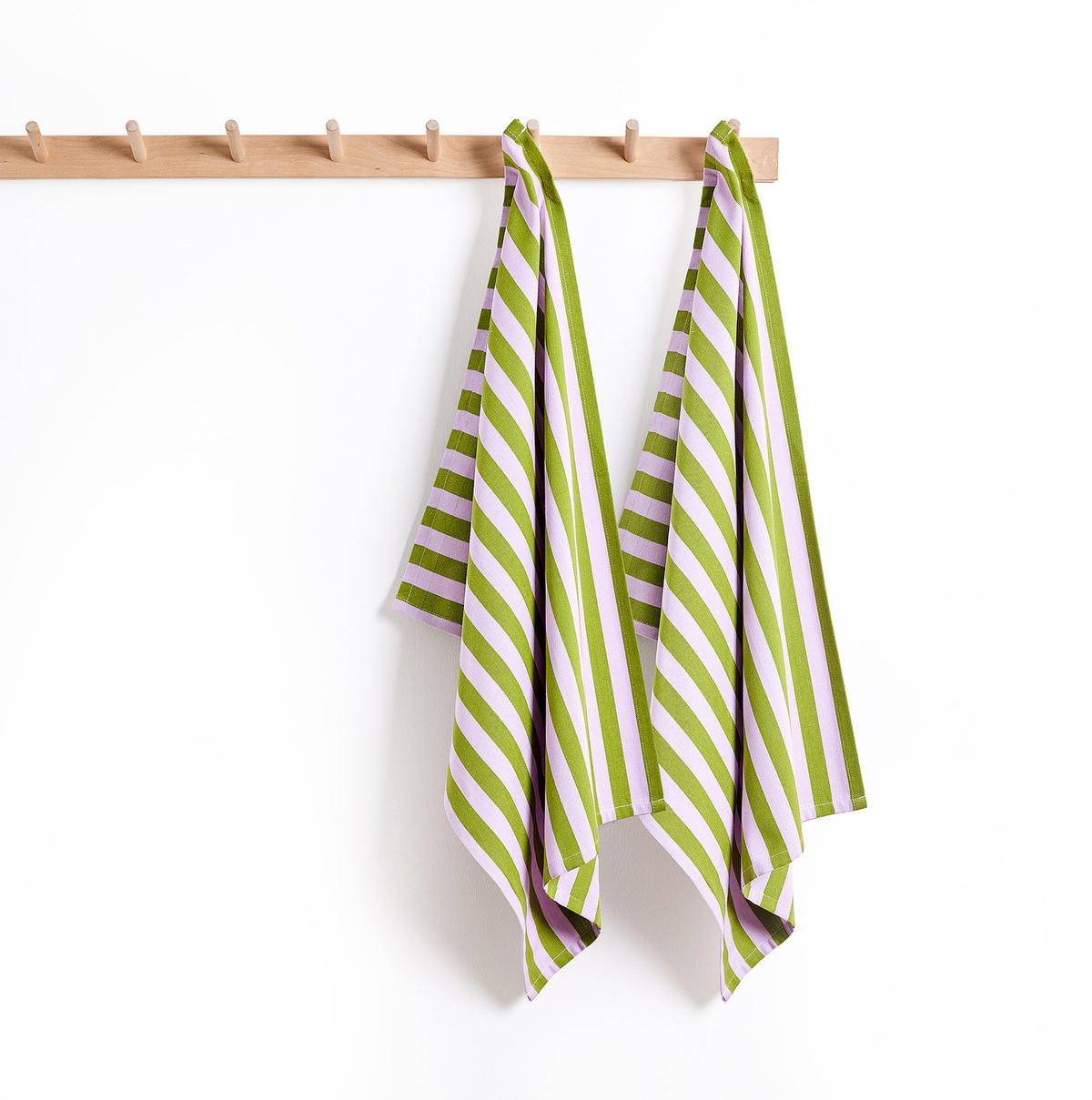 KÜCHENTUCH (2er-Set) Vegas Stripes - Grün, Textil (50/70cm) - Butlers