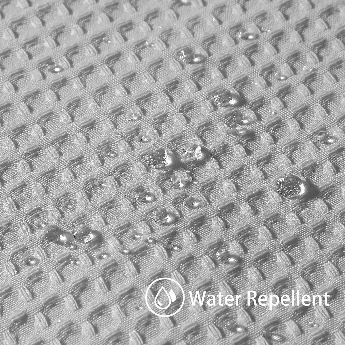 DUSCHVORHANG Waffel Hellgrau 92 x 182 cm - Grau, Textil (92/182cm)