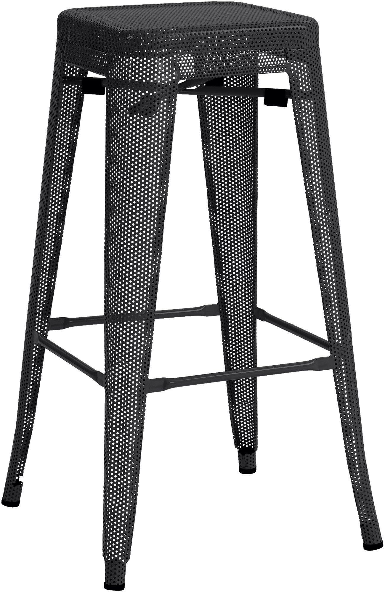 Deluke Barhocker Schwarz 43x77x43 cm