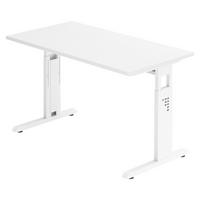 SCHREIBTISCH Serie-O (Mini) 67,2/120/74 cm in Weiß/Weiß - Weiß, Holzwerkstoff (67.2/120/74cm) - bümö
