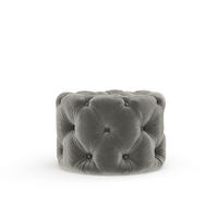 POUF Cosimo Grau Samtstoff - Schwarz/Grau, Holz/Holzwerkstoff (60/40/60cm) - Maison de Reve