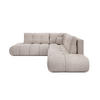 ECKSOFA DUCA II R-S Beige Chenille mit Schlaffunktion - Beige, Holz (266.5/266.5cm) - MASSENO