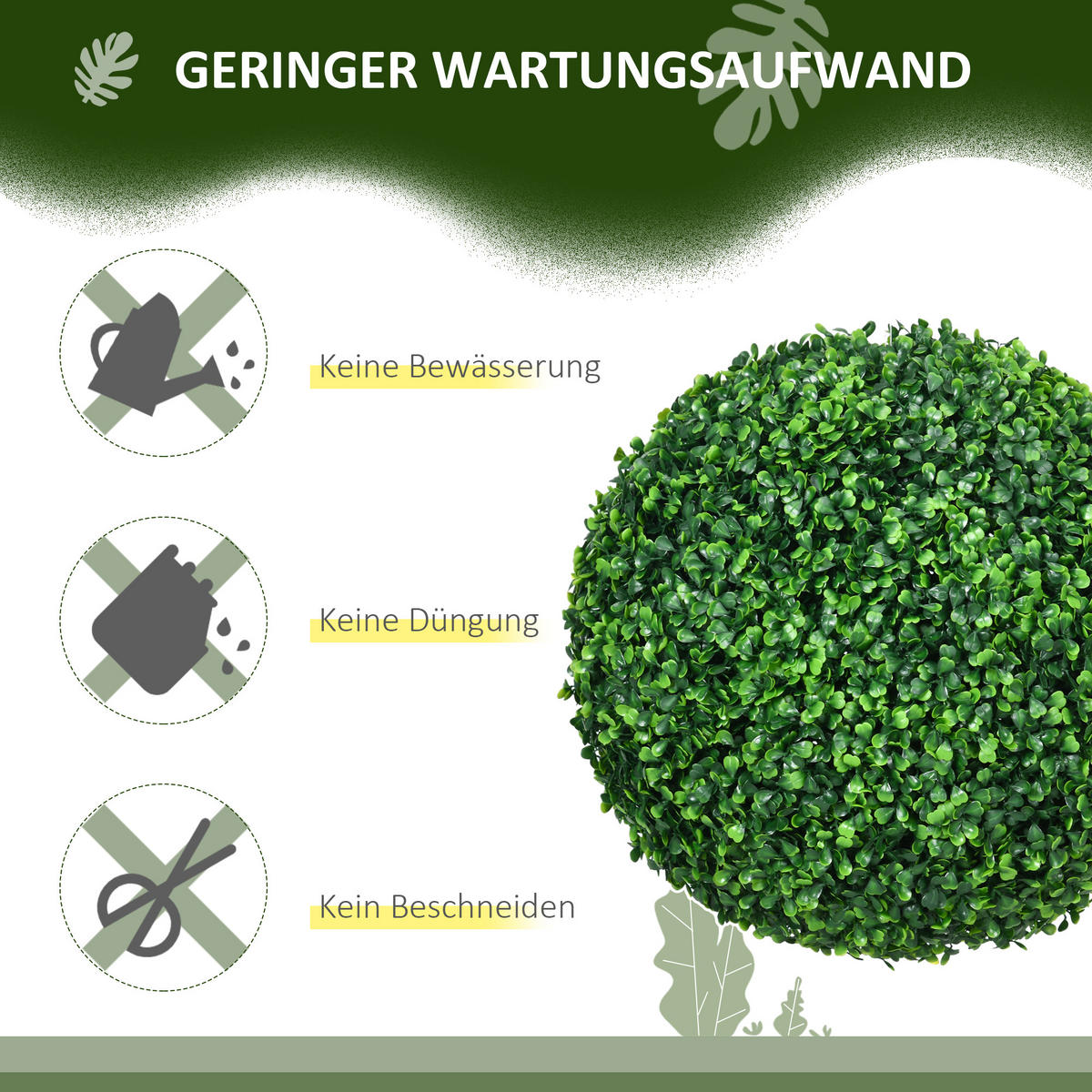 KÜNSTLICHE Pflanzen Grün 40.0/40.0/40.0cm - Grün, Kunststoff (40cm)