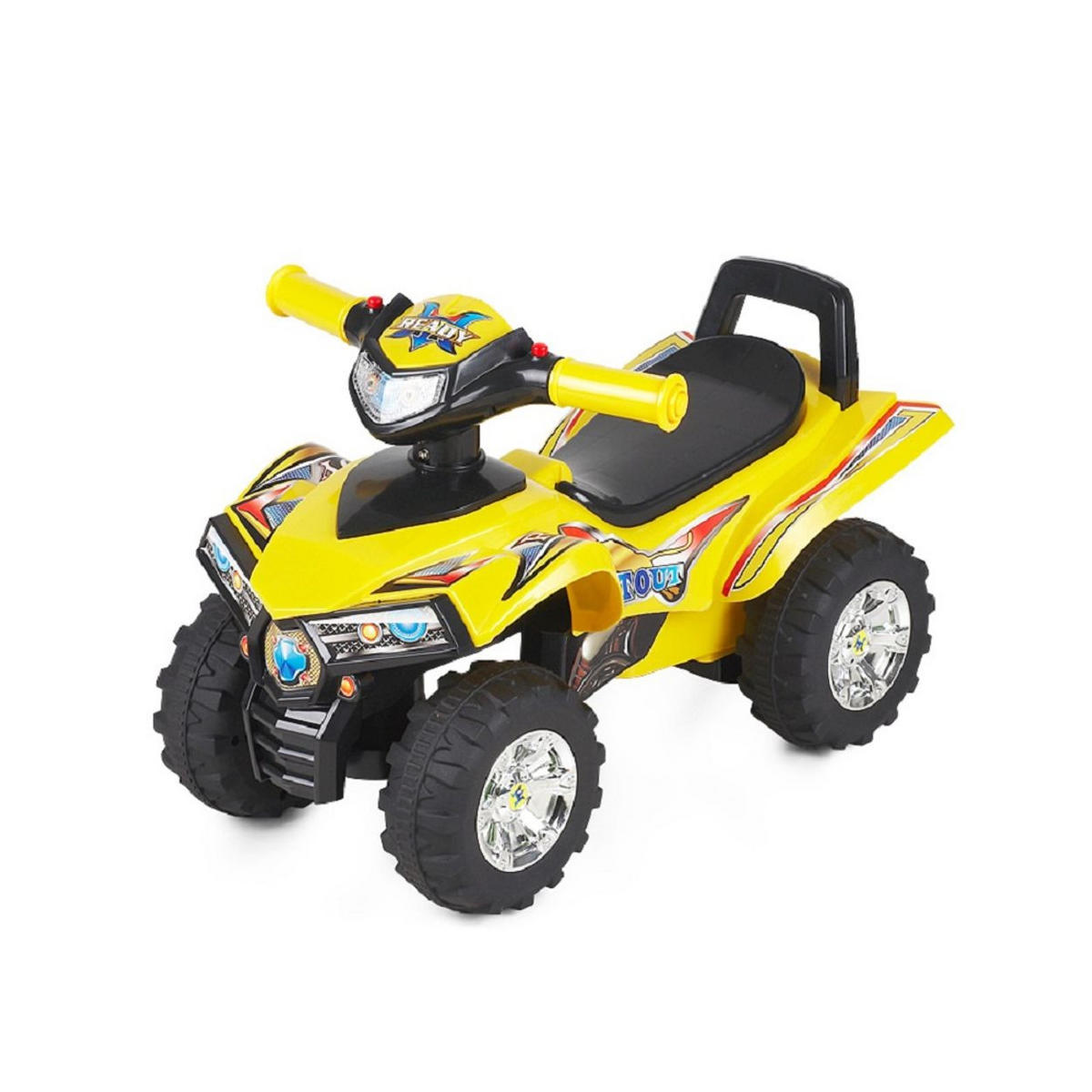 RUTSCHER ATV 551 gelb ab 1 Jahr mit Musikfunktion, Hupe, Quad Design - Gelb, Kunststoff (60/42/38cm) - Moni