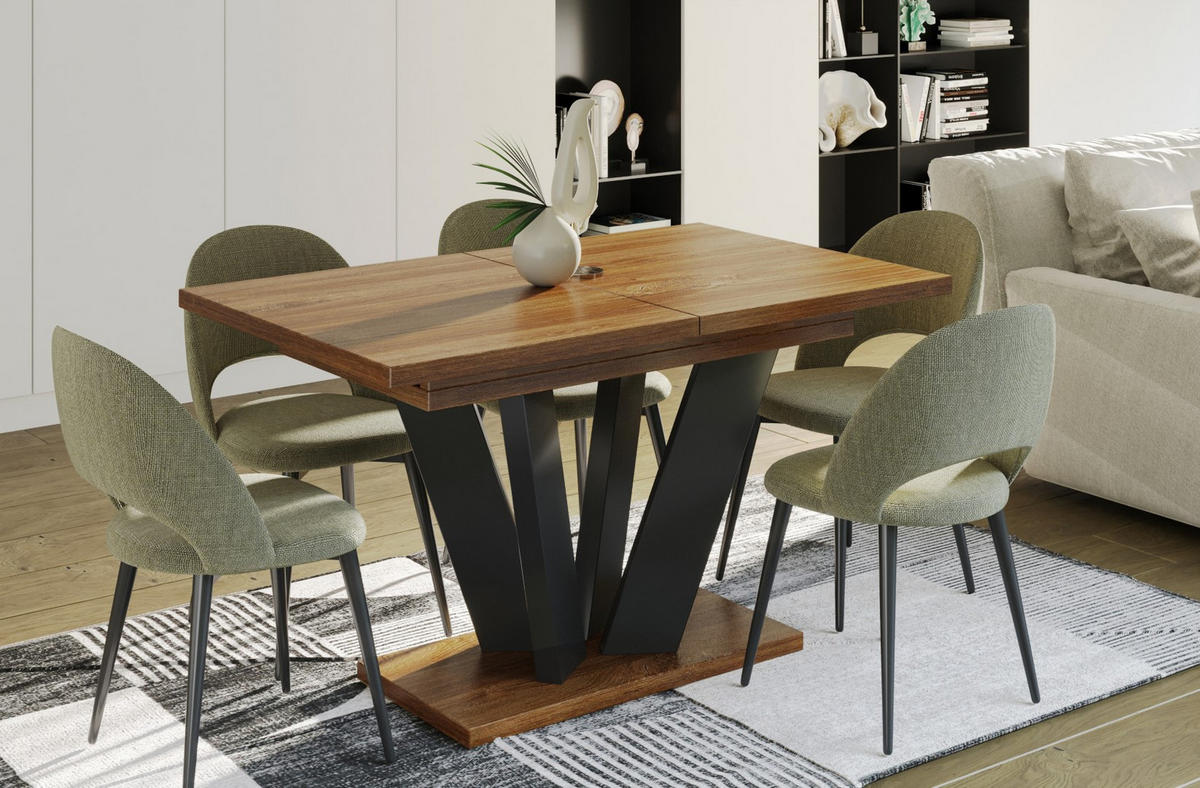 ESSTISCH Alex ausziehbar - Eiche San Remo, Holzwerkstoff (130/80/80cm) - Endo-Moebel