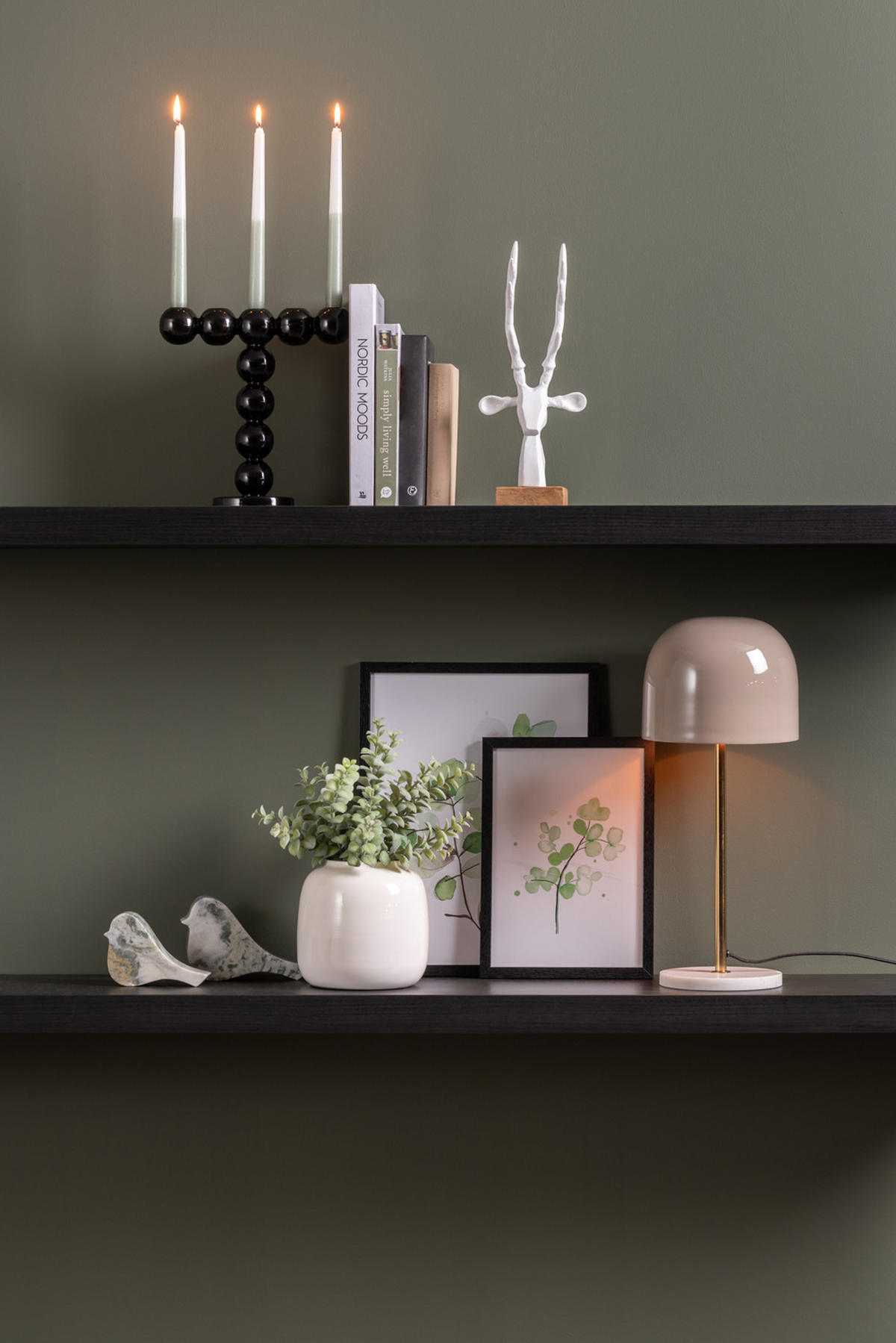 TISCHLAMPE Manta 20/20/50 cm - Grau, Metall (20/20/50cm) - Leitmotiv