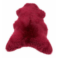 FELL Öko Lammfell Schaffell Bordeaux Rot ca. 125 cm - Bordeaux/Rot, Fell (70/125cm) - Provellus