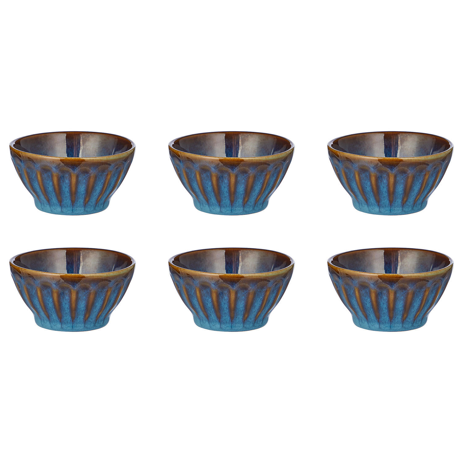 DIPSCHALE (6er Set) Bergamo - Blau, Keramik (9/9/4.5cm) - BUTLERS