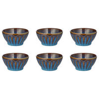 DIPSCHALE (6er Set) Bergamo - Blau, Keramik (9/9/4.5cm) - BUTLERS