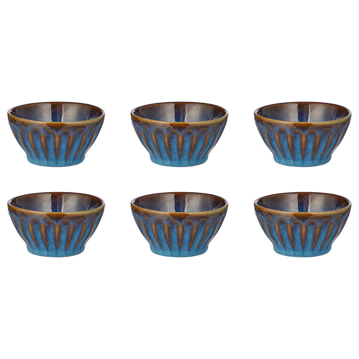 DIPSCHALE (6er Set) Bergamo - Blau, Keramik (9/9/4.5cm) - BUTLERS