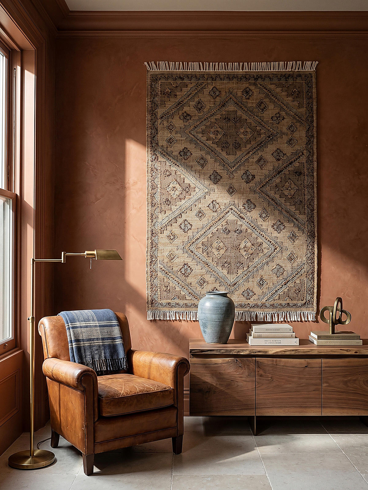 TEPPICH aus Jute handgewebt mit Fransen BERMEO in Natur, im Vintage-Stil, 140 x 200 cm - Beige, Textil (140/200cm) - KADIMA DESIGN