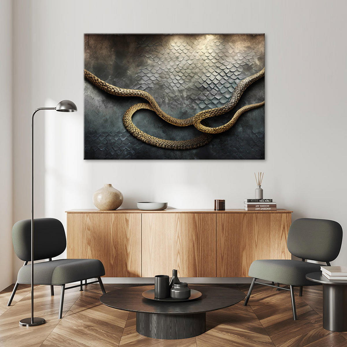KUNSTDRUCK Grün 60/40 cm - Grün, Textil (60/40cm) - KUNSTLOFT