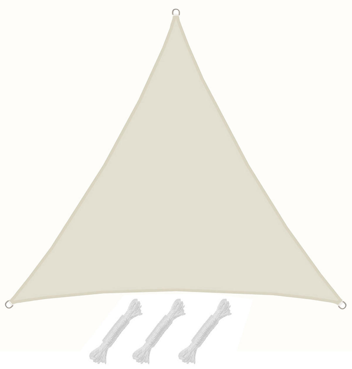 SONNENSEGEL 400/400 cm beige, dreieckig - Beige, Kunststoff (400/400cm) - Amanka