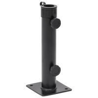 SONNENSCHIRMSTÄNDER Für Ø38/48 Mm Mast Mattschwarz Stahl - Schwarz, Metall (12.5/12.5cm) - vidaXL